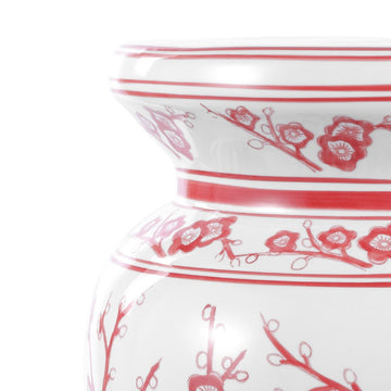 Cherry Blossom 17.7" Ceramic Garden Stool - JONATHAN Y